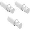 3 Supports En ABS Prêts à Installer Pour Radiateurs Sèche-serviettes - Diamètre Des Tuyaux De Ø 15 à 28 Mm,distance Entre Les Tuyaux De 11 à 22 Mm - Capacité 90 Kg - Blanc
