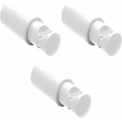 3 Supports En ABS Prêts à Installer Pour Radiateurs Sèche-serviettes - Diamètre Des Tuyaux De Ø 15 à 28 Mm,distance Entre Les Tuyaux De 11 à 22 Mm - Capacité 90 Kg - Blanc