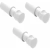 3 Supports En ABS Prêts à Installer Pour Radiateurs Sèche-serviettes - Diamètre Des Tuyaux De Ø16 à 30 Mm, Distance Entre Les Tuyaux De 20 à 30 Mm - Capacité 90 Kg - Blanc
