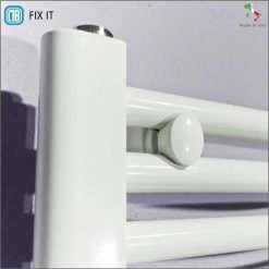 3 Supports En ABS Prêts à Installer Pour Radiateurs Sèche-serviettes - Diamètre Des Tuyaux De Ø16 à 30 Mm, Distance Entre Les Tuyaux De 20 à 30 Mm - Capacité 90 Kg - Blanc -Chauffage Équipement Magasin 42700139 3