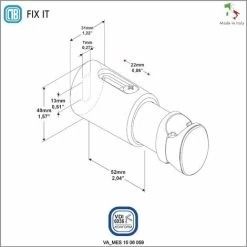 3 Supports En ABS Prêts à Installer Pour Radiateurs Sèche-serviettes - Diamètre Des Tuyaux De Ø16 à 30 Mm, Distance Entre Les Tuyaux De 20 à 30 Mm - Capacité 90 Kg - Blanc -Chauffage Équipement Magasin 42700139 4
