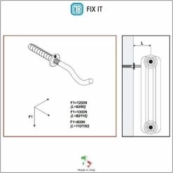 Paire De Fixations Murales Pour Radiateurs Tubulaires à Plusieurs Colonnes, Crochets à Percussion Pour Radiateurs à Colonnes - Capacité Maximale 80 Kg Par Fixation -Chauffage Équipement Magasin 42700145 4