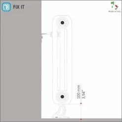 Pied Universel En Fonte Pour Radiateurs à Colonne Tubulaire - Capacité Maximale 200 Kg - Couleur Blanche - 1 Pièce. -Chauffage Équipement Magasin 42700146 4