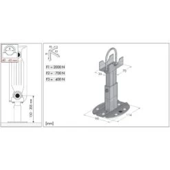 Paire De Fixations Au Sol Pour Radiateur Aluminium - Pied Avec Système Anti-dégagement Pour Radiateur Aluminium - Capacité Maximale 200 Kg Par Fixation -Chauffage Équipement Magasin 42700148 4