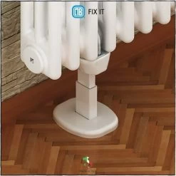 Paire De Fixations Au Sol Pour Radiateur Tubulaire - Pied Avec Système Anti-dégagement Pour Radiateur à Plusieurs Colonnes - Capacité Maximale 200 Kg Par Fixation -Chauffage Équipement Magasin 42700149 2
