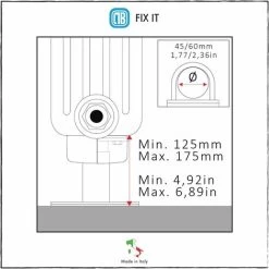 Paire De Fixations Au Sol Pour Radiateur Tubulaire - Pied Avec Système Anti-dégagement Pour Radiateur à Plusieurs Colonnes - Capacité Maximale 200 Kg Par Fixation -Chauffage Équipement Magasin 42700149 4
