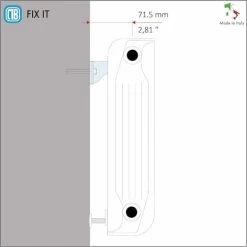 Paire De Supports Muraux Pour Radiateurs En Aluminium - Couverture ABS Blanc Et Isolateurs En Plastique - Capacité Maximale 50 Kg Par Fixation - 2 Pièces. -Chauffage Équipement Magasin 42700162 4