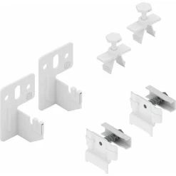 Paire De Supports Pour Une Installation Rapide Au Mur, Avec Pinces Et Espaciers Pour Radiateur à Colonne Tubulaire - Couleur Blanche - Réglage De La Distance Murale (30 - 40 Mm) - 2 Pièces.