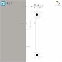 Paire De Supports Pour Une Installation Rapide Au Mur, Avec Pinces Et Espaciers Pour Radiateur à Colonne Tubulaire - Couleur Blanche - Réglage De La Distance Murale (30 - 40 Mm) - 2 Pièces. -Chauffage Équipement Magasin 42700163 3