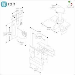 Paire De Supports Pour Une Installation Rapide Au Mur, Avec Pinces Et Espaciers Pour Radiateur à Colonne Tubulaire - Couleur Blanche - Réglage De La Distance Murale (30 - 40 Mm) - 2 Pièces. -Chauffage Équipement Magasin 42700163 4