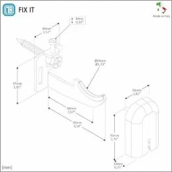 Paire De Supports Muraux Pour Radiateurs En Aluminium Avec Réglage Vertical - Couverture ABS Blanc Et Isolateurs En Plastique - Capacité Maximale 50 Kg Par Fixation - 2 Pièces. -Chauffage Équipement Magasin 42700211 4