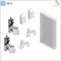 2 Supports Blanc Pour Installation Murale Avec Dispositif De Sécurité Anti-dégagement Et Espaciers Pour Radiateur à Colonne Tubulaire - Couverture ABS Blanc Et Isolateurs En Plastique - 2 Pièces 7 2 Supports Blanc Pour Installation Murale Avec Dispositif De Sécurité Anti-dégagement Et Espaciers Pour Radiateur à Colonne Tubulaire - Couverture ABS Blanc Et Isolateurs En Plastique - 2 Pièces -Chauffage Équipement Magasin 42700212 3