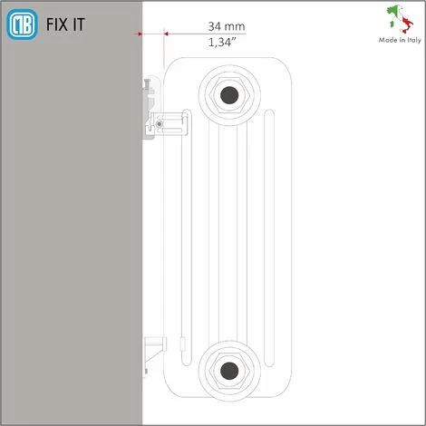 2 Supports Blanc Pour Installation Murale Avec Dispositif De Sécurité Anti-dégagement Et Espaciers Pour Radiateur à Colonne Tubulaire - Couverture ABS Blanc Et Isolateurs En Plastique - 2 Pièces 4 2 Supports Blanc Pour Installation Murale Avec Dispositif De Sécurité Anti-dégagement Et Espaciers Pour Radiateur à Colonne Tubulaire - Couverture ABS Blanc Et Isolateurs En Plastique - 2 Pièces – Image 4