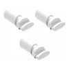 3 Supports Muraux ABS Prêts à Installer Pour Radiateurs Sèche-serviettes à Tube Plat - Section De Tube Plat Taille 10 Mm, Distance Minimale Du Tube 5 Mm - Capacité 90 Kg - Blanc - 3 Pièces.