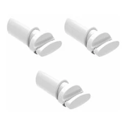 3 Supports Muraux ABS Prêts à Installer Pour Radiateurs Sèche-serviettes à Tube Plat - Section De Tube Plat Taille 10 Mm, Distance Minimale Du Tube 5 Mm - Capacité 90 Kg - Blanc - 3 Pièces.