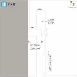 3 Supports Muraux ABS Prêts à Installer Pour Radiateurs Sèche-serviettes à Tube Plat - Section De Tube Plat Taille 10 Mm, Distance Minimale Du Tube 5 Mm - Capacité 90 Kg - Blanc - 3 Pièces. -Chauffage Équipement Magasin 42700217 3