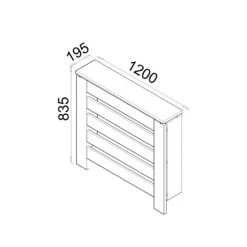 TOPKIT | Cache-radiateur Victoria 3122 | 120 Cm De Large |Grand Cache-radiateur | Design élégant | Blanc -Chauffage Équipement Magasin 43138773 5