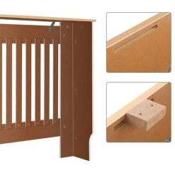 Cache-radiateur Simple, Traditionnel Et Ventilé En MDF E1 à Rayures Verticales Blanc - S -Chauffage Équipement Magasin 45731441 3