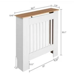 Cache-radiateur Simple, Traditionnel Et Ventilé En MDF E1 à Rayures Verticales Blanc - S -Chauffage Équipement Magasin 45731441 4