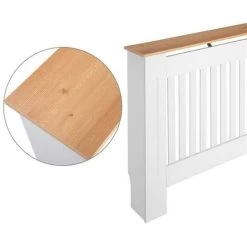Cache-radiateur Simple, Traditionnel Et Ventilé En MDF E1 à Rayures Verticales Blanc - S -Chauffage Équipement Magasin 45731441 5