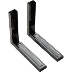 2 Pièces Support Mural Pour Micro Ondes, Supports Micro Ondes, Universel Support Pour Four à Micro Ondes, Comprend 6 Vis， Utilisé Pour Soutenir Les Fours à Micro Ondes (Noir) -Versailles