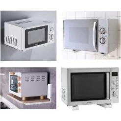 2 Pièces Support Mural Pour Micro Ondes, Supports Micro Ondes, Universel Support Pour Four à Micro Ondes, Comprend 6 Vis， Utilisé Pour Soutenir Les Fours à Micro Ondes (Noir) -Versailles -Chauffage Équipement Magasin 47163774 5
