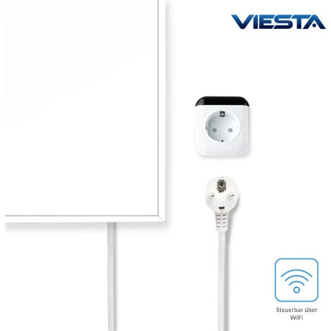VIESTA F600 Panneau De Chauffage Infrarouge Crystal Carbon (dernière Technologie) Chauffage Mural Blanc - 600 Watts + VIESTA TH70 WIFI Thermostat 2 VIESTA F600 Panneau De Chauffage Infrarouge Crystal Carbon (dernière Technologie) Chauffage Mural Blanc - 600 Watts + VIESTA TH70 WIFI Thermostat – Image 2