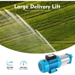 Pompe Centrifuge Pour La Maison Et Le Jardin - 1300 W/2200 W/2500 W - 9,8 - 11 Bar - Interrupteur De Pression (1300 W) -Chauffage Équipement Magasin 50002068 3