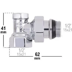Coude De Réglage 15x21 NOYON & THIEBAULT Chromé -Chauffage Équipement Magasin 50043615 5