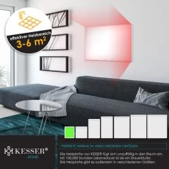KESSER® Chauffage Infrarouge Avec Thermostat Radiateur Mural Radiator électrique IP44, 300W (de) -Chauffage Équipement Magasin 50753548 4