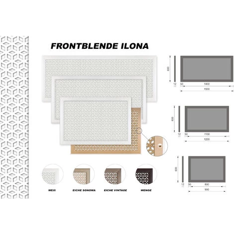 Habillage Radiateur Ilona Grille D'aération Moderne, Bois Filmé 90/120/150cm: Blanc, Panneau Frontal - 90x60cm 3 Habillage Radiateur Ilona Grille D'aération Moderne, Bois Filmé 90/120/150cm: Blanc, Panneau Frontal - 90x60cm – Image 3