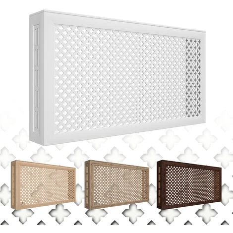 Habillage Radiateur Gotica Grille D'aération Moderne, Bois Filmé 90/120/150cm: Blanc, Panneau Frontal - 90x60cm 1 Habillage Radiateur Gotica Grille D'aération Moderne, Bois Filmé 90/120/150cm: Blanc, Panneau Frontal - 90x60cm