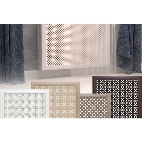 Habillage De Radiateur Nombreux Modèles HDF/MDF Bois Feuilleté 90/120/150cm: Support Pour Radiateur à Ailettes, Accessoires De Fixation 4 Habillage De Radiateur Nombreux Modèles HDF/MDF Bois Feuilleté 90/120/150cm: Support Pour Radiateur à Ailettes, Accessoires De Fixation – Image 4