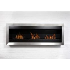 Bio-blaze Cheminée Bioéthanol SQUARE XL-II Inox Sans Vitre De Protection