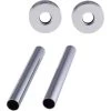 Kit Cache Tube Pour Radiateur Avec Rosace Ronde Chromée