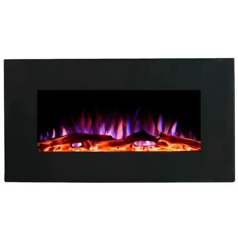 Cheminée électrique CHANDELA - Murale - L84 X P14 X H45 Cm - Noire 5 Cheminée électrique CHANDELA - Murale - L84 X P14 X H45 Cm - Noire – Image 5