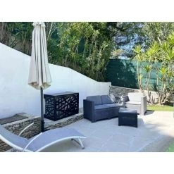 Cache Climatisation Amazonian Aluminium Noir RAL9005 - Taille Petit - L 100 X H 70 X P 50 Cm -Chauffage Équipement Magasin 57366431 4