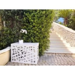 Cache Climatisation Amazonian Aluminium Blanc RAL9016 - Taille Petit - L 100 X H 70 X P 50 Cm