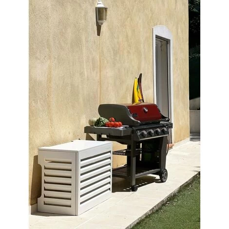 Cache Climatisation Venetian Aluminium Blanc RAL9016 - Taille Petit - L 100 X H 70 X P 50 Cm 2 Cache Climatisation Venetian Aluminium Blanc RAL9016 - Taille Petit - L 100 X H 70 X P 50 Cm – Image 2