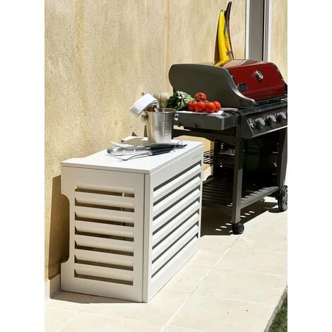Cache Climatisation Venetian Aluminium Blanc RAL9016 - Taille Petit - L 100 X H 70 X P 50 Cm 3 Cache Climatisation Venetian Aluminium Blanc RAL9016 - Taille Petit - L 100 X H 70 X P 50 Cm – Image 3