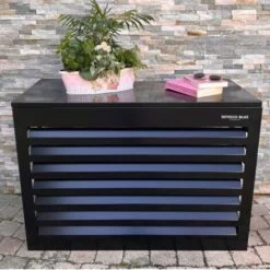 Cache Climatisation Venetian Aluminium Noir RAL9005 - Taille Petit - L 100 X H 70 X P 50 Cm -Chauffage Équipement Magasin 59276739 3