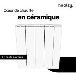Radiateur Connecté 1000W En Céramique GLOW By HEATZY Blanc - Programmable - WiFi - Pilotage à Distance -Chauffage Équipement Magasin 60638612 3