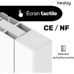 Radiateur Connecté 1000W En Céramique GLOW By HEATZY Blanc - Programmable - WiFi - Pilotage à Distance -Chauffage Équipement Magasin 60638612 5