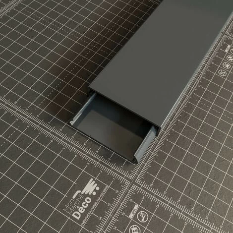 Goulotte Carrée Cache-Câbles TV PVC - Anthracite - 1.20 M 1 Goulotte Carrée Cache-Câbles TV PVC - Anthracite - 1.20 M