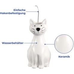 WENKO Saturateur Radiateur, Humidificateur D'air En Céramique, Chat, Lot De 2, Céramique, 10,5x21x5,5 Cm, Blanc -Chauffage Équipement Magasin 6580560 4