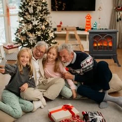 Froadp 1500W Cheminée électrique Thermostat D'ambiance Chauffage Noire Radiateurs Soufflants à Puissance De Chauffage PTC Avec Simulation De Flamme LED -Chauffage Équipement Magasin 66344835 4