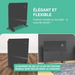Panneau Rayonnant En Verre 1000W Premium - 12m2 – Commande Manuelle Et Wi-Fi – Thermostat Réglable Et Minuterie - Gris 9 Panneau Rayonnant En Verre 1000W Premium - 12m2 – Commande Manuelle Et Wi-Fi – Thermostat Réglable Et Minuterie - Gris -Chauffage Équipement Magasin 67371233 5