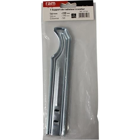 Support à Sceller Pour Radiateur En Fonte Type Traditionnel - Longueur Axe 195 Mm - Longueur Totale 230 Mm - Ram 1 Support à Sceller Pour Radiateur En Fonte Type Traditionnel - Longueur Axe 195 Mm - Longueur Totale 230 Mm - Ram