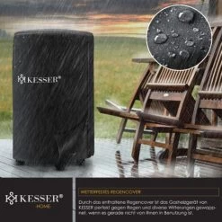 KESSER® Chauffage à Gaz Avec Détendeur Tuyau De Gaz + Housse De Protection - Poêle à Gaz En Céramique 4 200 Watts, Radiateur, Chauffage Radiant à Gaz, Brûleur Céramique Infrarouge, Le Noir -Chauffage Équipement Magasin 67868813 5