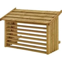 Cache Climatisation - Bois Traité Sous Pression - Naturel